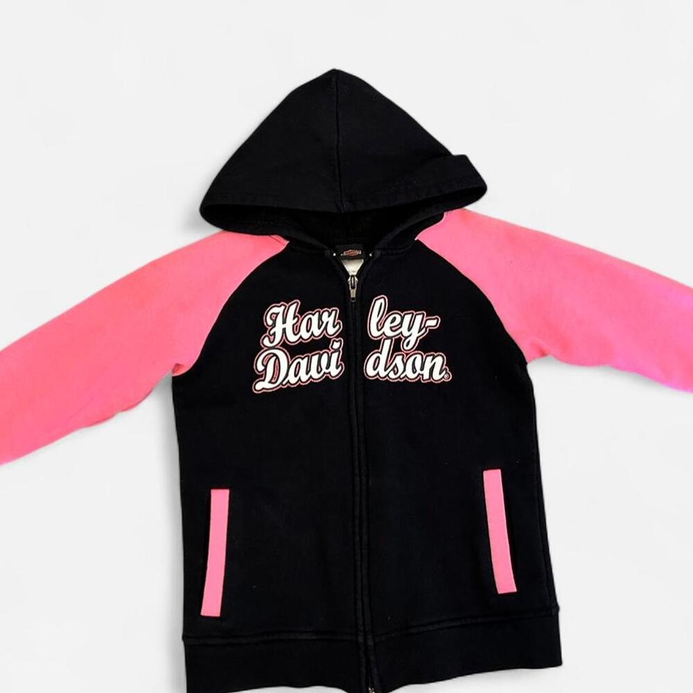 Kids Harley Davidson Size 6 Zip Up hoodie jacket Girls